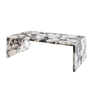 Bắc Âu Tùy Chỉnh Thiết Kế Hình Chữ Nhật Sofa Side Bảng Luxury Calamatta Violet Viola Marble Bàn Cà Phê