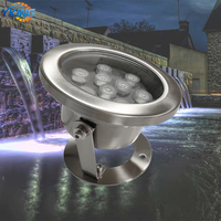 Dernier design, lumière sous-marine étanche IP68 en acier inoxydable 304, 27W DC24V, changement de couleur RVB, pour piscine et aménagement paysager