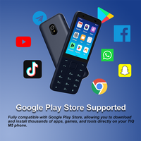 TIQ Mini M5s, double SIM populaire, 4 Go + 64 Go, livraison gratuite, prix de gros, bouton intelligent et écran tactile, téléphone Google Android 13