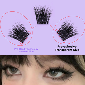 हॉट सेलिंग 9 डी फ्फी गोंद मुक्त आईलैश किट 8-13 मिमी c कर्ल 5-पंक्ति प्रेस-ऑन लैश प्राकृतिक शैली स्व-चिपकने वाला झूठे सेट ट्वीट - Product Image 3