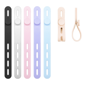 Attaches-câbles en silicone en gros, organisateur de câbles réutilisable, cordon à haute élasticité, support réglable anti-perte en caoutchouc souple - Product Image 1