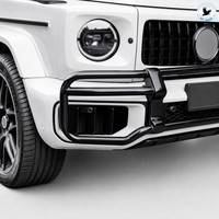 Nouveau kit de protection de pare-chocs avant noir brillant pour Mercedes G63 W465 2025-2026 en acier inoxydable (à fixer par boulons)