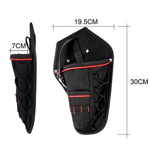 Funda para taladro de impacto, soporte para taladro, bolso de muñeca portátil, bolso de hombro con correa desmontable, cinturón, herramienta eléctrica - Product Image 2