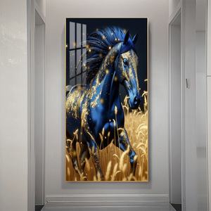 Cuadros de Cristal con Diamantes 5D Personalizados al por Mayor, Pinturas de Animales con Luz LED, Arte de Pared para Sala de Estar, Cuadros de Caballos - Product Image 6