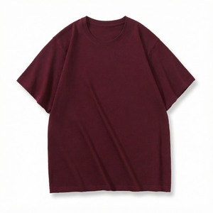 Camiseta de Manga Corta para Hombre, Talla Grande, Color Sólido, Cuello Redondo, Informal, Tejido de Punto, Algodón Jersey, Corte Regular - Product Image 1