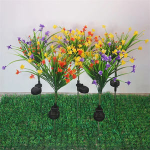 Luces de flor de Camelia para decoración de camino de Patio, lámpara Solar de simulación de paisaje de primavera, plantas de noche - Product Image 1