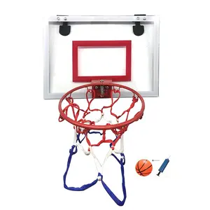 屋内壁掛け透明ミニバスケットボールネットフープゲームセット
