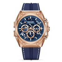 Montre chronographe à quartz pour homme MEGIR 4220 en acier inoxydable doré, luxe