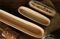 Spatule ovale en rotin pour la cuisson des baguettes européennes - Kit écologique antiadhésif facile à nettoyer - 3 pièces pour la cuisine et la restauration