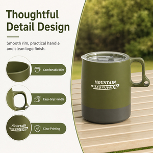 Portable Outdoor Water Cup For Home Use Camping Picnic Travel Camping Coffee Cup Coffee Mug Eco-friendly Plastic Cup - Product Image 3