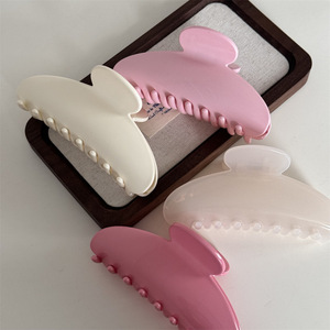 Pinces à cheveux colorées élégantes et tendance, style français, couleur unie rose, nouveau design OEM Kinling, grandes, simples et polyvalentes - Product Image 2