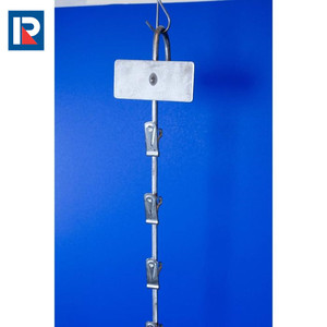 Bandes suspendues de clips d'affichage d'étagère en métal de cintre de casse-croûte de vente au détail de supermarché avec 6 crochets - Product Image 5