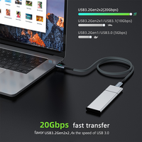 Câble de charge rapide USB 3.2 Gen 2x2 multifonctionnel 20 Gbps, transfert de données haute vitesse, 4K PD 240W 5A, conducteur en cuivre pur pour imprimante