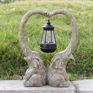 Unique Gift for Elephant Lovers, Premium Resin Elephant <strong>Artwork</strong>, Whimsical Outdoor Ornament for <strong>Couples</strong> and Garden Enthusiasts - Product Image 2