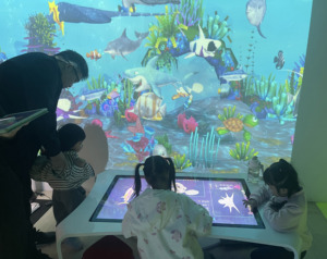 Jeu de projection interactive AR sur mur, projecteur mural sensible au toucher pour enfants, <span class=keywords><strong>équipement</strong></span> de divertissement pour aire de jeux intérieure, jeux doux - Product Image 3