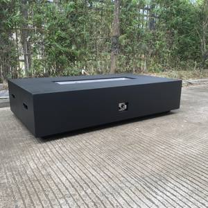 Chimenea de Acero para Jardín, Color Negro Carbón, Chimenea para Exteriores con Espacio de Almacenamiento para Leña - Product Image 6