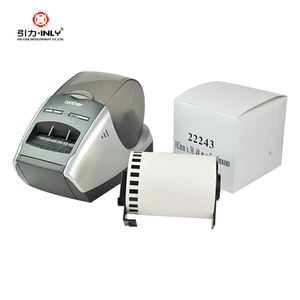 Ruban adhésif noir et blanc <span class=keywords><strong>Orison</strong></span> compatible A-22243 102 mm x 30,48 m, rouleau de papier pour étiquettes continues pour Brother QL-700/QL-800 - Product Image 1