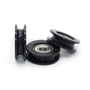 Ruedas de Tensión de Cuerda con Rodamientos de Ranura en U Recubiertos de Goma para Riel de Puerta Corredera - 8*34*10.5mm, Directo de Fábrica - Product Image 1