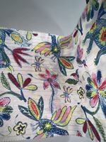 99% Coton 1% Lurex Floral Réactive Print Lawn Voile pour Chemise et Robes