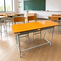 Meubles scolaires en bois durables, ensemble bureau et chaise pour étudiants, bureau et chaise scolaires modernes pour salle de classe