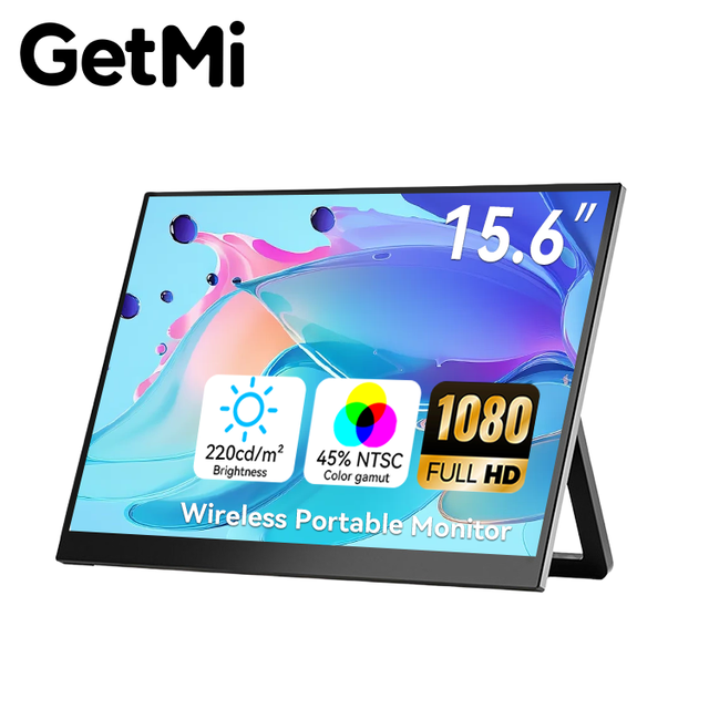 GetMi Ultra Slim 15.6 Inch FHD IPS Portable Monitor for Laptop Dual Screen Extended Display Type C USB C Portable Monitor