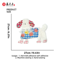 Patchs brodés mignons à carreaux, motifs dessin animé, chien, chat, fleur, à thermocoller ou à coudre pour vêtements, sacs, décoration DIY