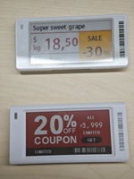 Label Rak Elektronik Zkong E-ink, Layar E-Paper, Label Harga Digital 1,54 Inci, ESL, Layar E-Ink, Label Elektronik