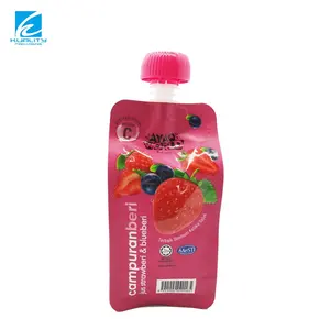 Custom Printing Laminated Mylar Bag Beverage Juice Drink Pouches Stand Up Pouch With Spout