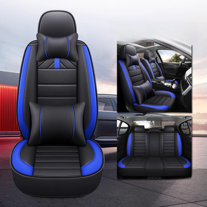 Accessoires de <span class=keywords><strong>voiture</strong></span> Housse de siège de <span class=keywords><strong>voiture</strong></span> universelle en cuir de luxe avec oreillers Toutes saisons Ensemble complet de housse de siège de <span class=keywords><strong>voiture</strong></span> - Product Image 4