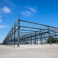 Entrepôt préfabriqué à ossature métallique à grande portée, assemblage rapide, galvanisation à chaud, bâtiment métallique pour stockage logistique industriel