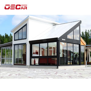 Jardín Habitación <span class=keywords><strong>Terraza</strong></span> Casa Grano de madera Cielo estrellado Aleación de aluminio Cerrado Flip Square Tube Hut Sombrilla Techo Pabellón Sun Room - Product Image 2