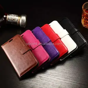 Whole sale PU Leather Mobile Phone Case with Stand Function Card Slots Flip Case