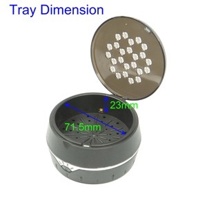 Selfie Light Compact Various colour case Silver Trim And Patterned Lid - Product Image 5