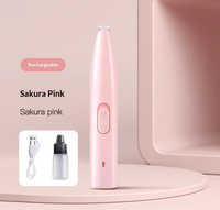 Tondeuse électrique pour poils de pattes de chien et de chat, ABS, avec lumière LED pour le toilettage des pattes des animaux