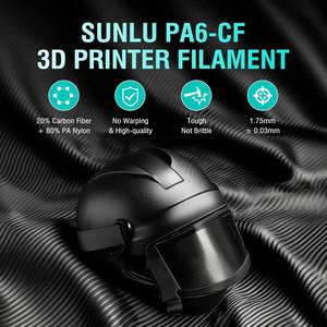 Filament d'impression 3D PA6-CF noir, nylon haute résistance avec fibre de carbone, 1,75 mm/2,85 mm, compatible FDM, 1 kg, pour moulage - Product Image 2