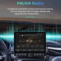 Radio para Coche Android con Pantalla QLED 2K de 13", Procesador de 8 Núcleos, DSP, 6GB + 128GB, Estéreo de Audio para Coche con Perilla Única, GPS, Pantalla Táctil, Android Auto y Carplay
