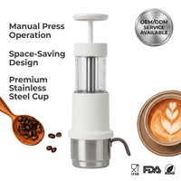 Machine à expresso portable manuelle blanche compatible avec les capsules NS et le café moulu - Machine à café à pression manuelle - Vente en gros OEM/ODM