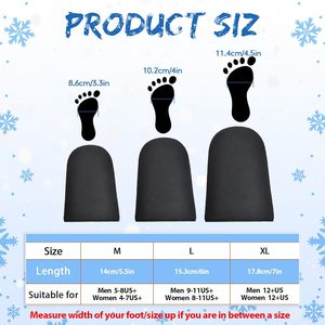 Chaussettes chauffantes d'orteils chaussons 3 mm couvre-orteils en néoprène pour le vélo cyclisme course randonnée bains de glace - Product Image 6