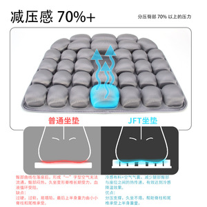 เบาะรองนั่งแบบถุงลมนิรภัย สีเทาคลาสสิก วัสดุ TPU ช่วยลดแรงกด สำหรับผู้ป่วยแผลกดทับ ริดสีดวงทวาร ใช้สำหรับเดินทาง เก้าอี้สำนักงาน - Product Image 4
