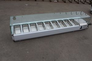 GN1/4 1.35M Thương Mại Bảng Top Bánh Showcase Hiển Thị Bánh Pizza Prep Bảng Tủ Lạnh Salad Bar Tủ Lạnh - Product Image 3