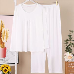 <span class=keywords><strong>ชุด</strong></span>นอนผู้หญิง, ผ้าไหมนมแขนยาวขนาดใหญ่พิเศษใส่<span class=keywords><strong>อยู่</strong></span><span class=keywords><strong>บ้าน</strong></span> XL-4XL - Product Image 6