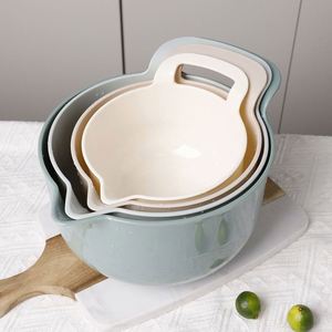 New Gadgets Home Products <b>Kitchen</b> Salad Mixing Bowls PP <b>Plastic</b> Salad Bowl Set - Product Image 1