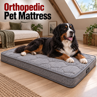 Grand matelas orthopédique pour chien avec dessus matelassé et base à pois pour les collections de matelas pour animaux de compagnie en vente au détail