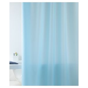 Cortina de Ducha de 240 x 200 cm, Color Azul Celeste, para Bañera de 3 Lados - Product Image 1