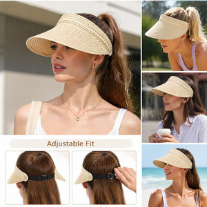<span class=keywords><strong>Visera</strong></span> de Paja de Ala Ancha con Logotipo Personalizado, Transpirable, para Golf, <span class=keywords><strong>Playa</strong></span> y Actividades al Aire Libre, para <span class=keywords><strong>Mujer</strong></span> - Product Image 3