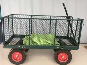 अनुकूलन योग्य ओएम हाइड्रोलिक हाथ ट्रॉली उद्यान फार्म कार्य गाड़ी चार पहिया जाल संरचना के साथ - Product Image 4
