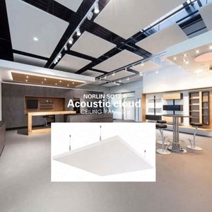 Fourniture directe d'usine panneau insonorisant plafond insonorisé déflecteur <span class=keywords><strong>de</strong></span> <span class=keywords><strong>laine</strong></span> <span class=keywords><strong>de</strong></span> <span class=keywords><strong>verre</strong></span> plafond suspendu gratuit - Product Image 2