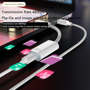 Adaptateur USB C vers <span class=keywords><strong>8</strong></span> broches 3 en 1 Type C mâle vers femelle Adaptateur audio pour casque avec charge et transfert de données - Product Image 3