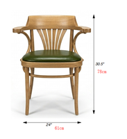 Chaise de salle à manger en bois massif de style nordique moderne et minimaliste avec coussin, finition noyer, pour la maison, le parc, l'hôtel ou la cuisine