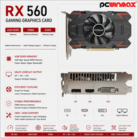 PCWINMAX Graphics Card RX 560 4GB GDDR5 128Bit Fan-Cooled PCIe 3.0 X16 Gaming GPU New for Desktop Computers